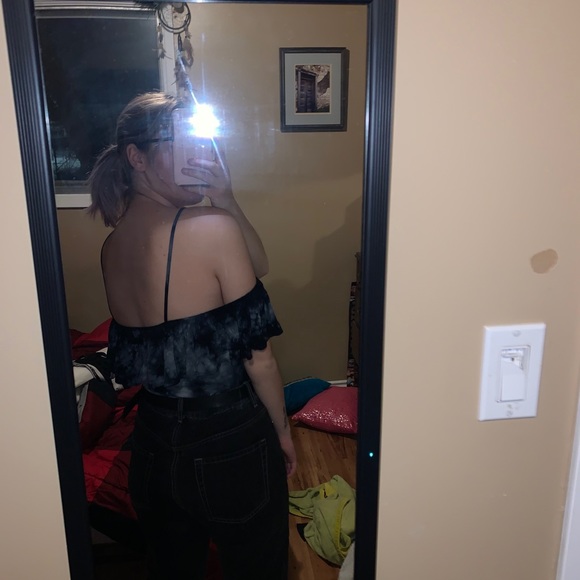 American Eagle Tie Dye Off the Shoulder Body Suit - Picture 5 of 6
